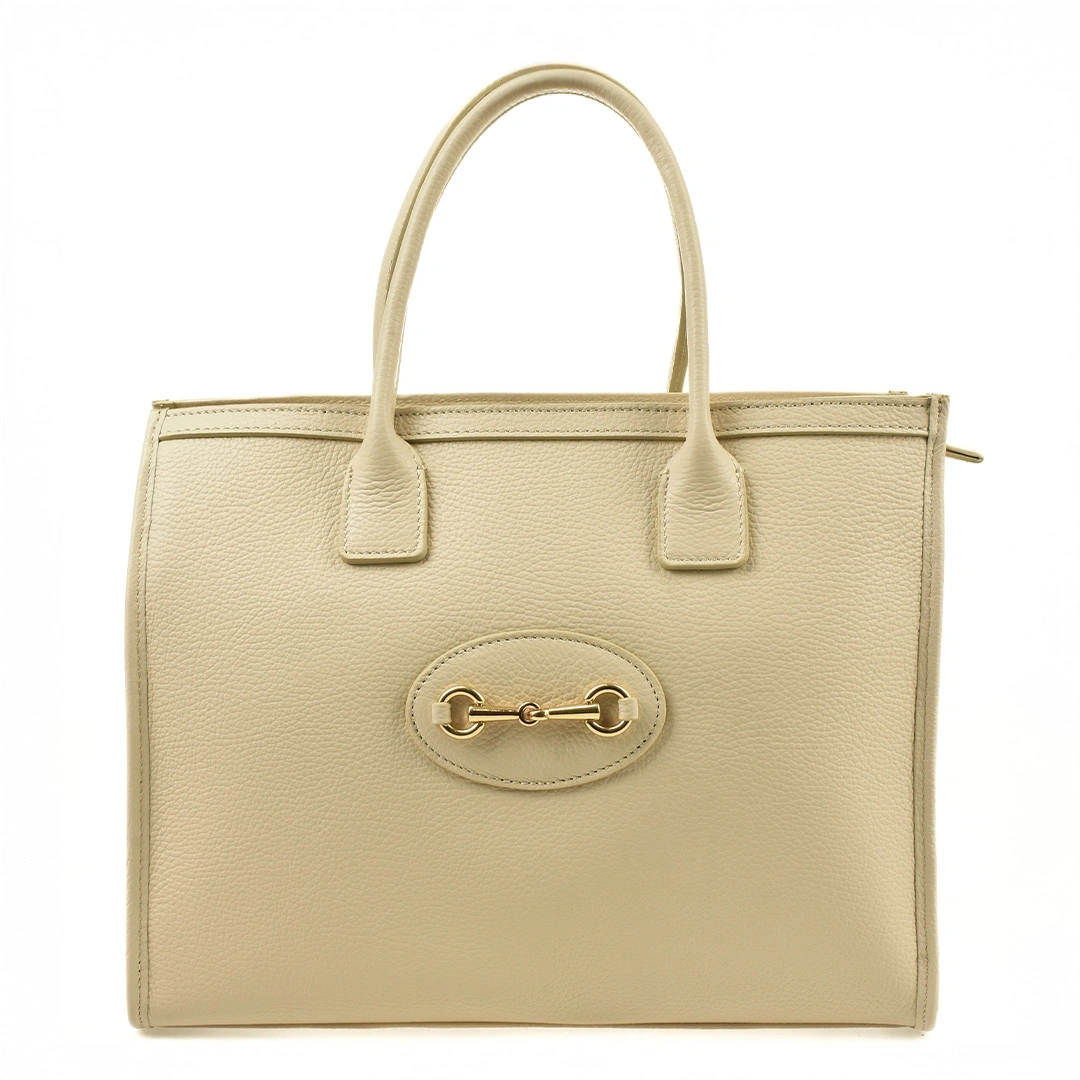 Geanta de mana din piele naturala Antonia Moretti AM1530, Bej, #1, Bagsy