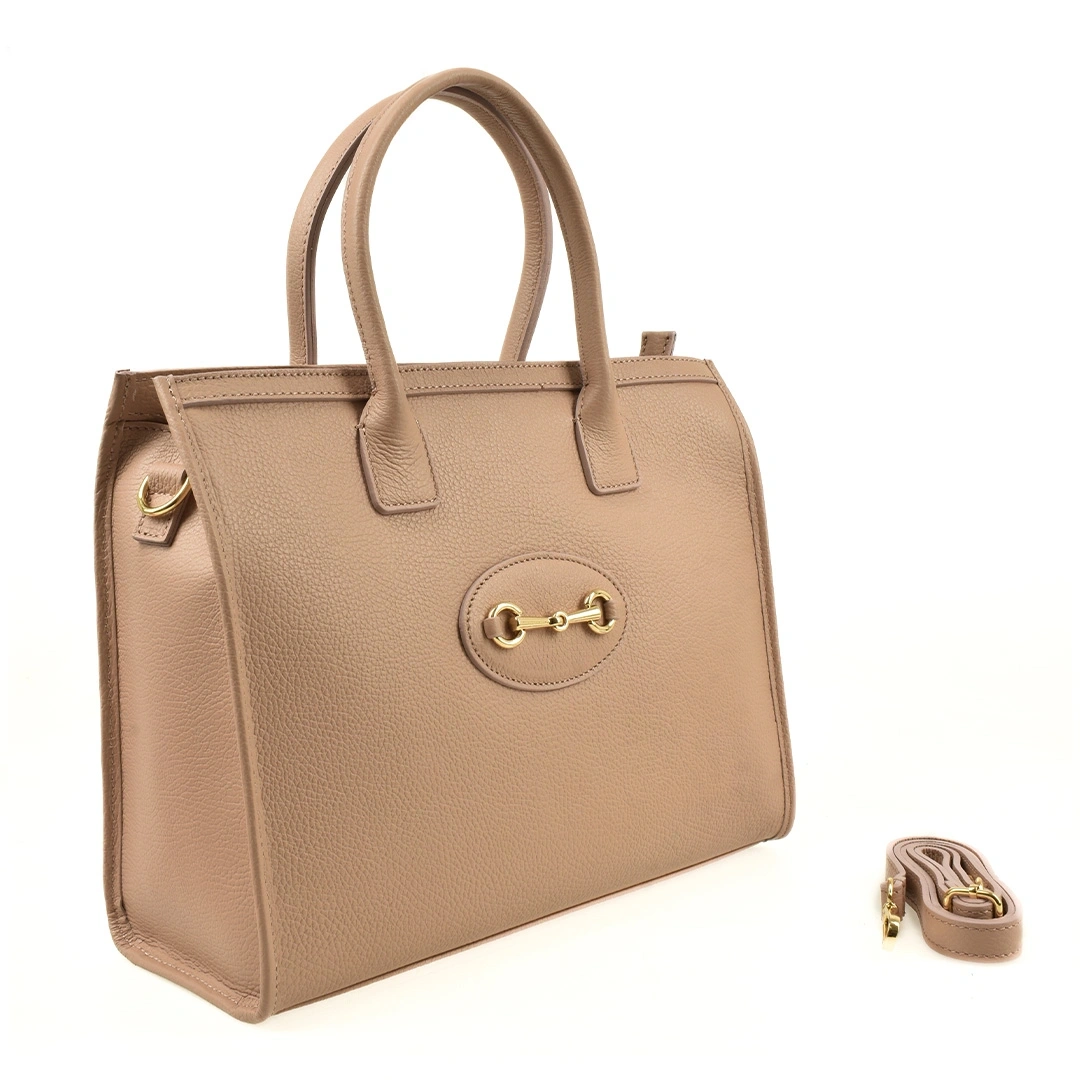 Geanta de mana din piele naturala Antonia Moretti AM1530, Roz prafuit, Nr. 2, Bagsy