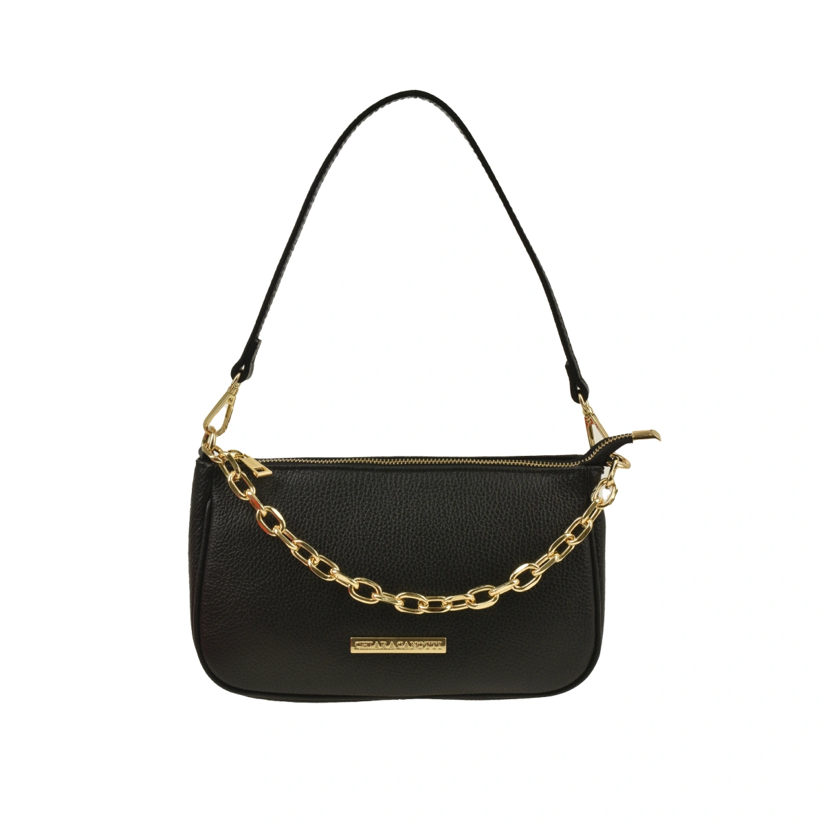 Geanta de umar din piele naturala Chiara Canotti CC1591, Negru, #1, Bagsy