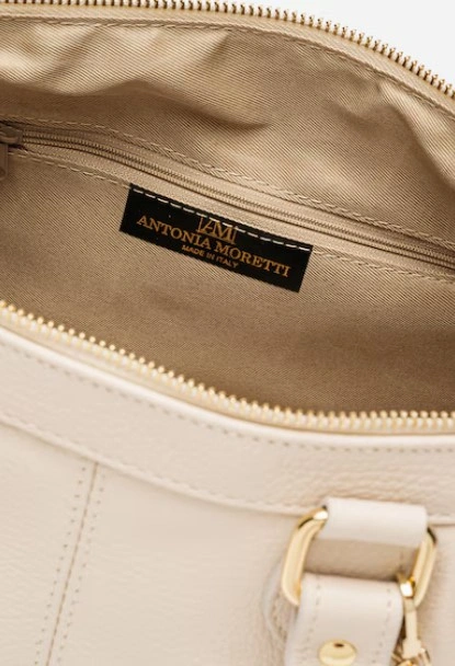Geanta de umar din piele naturala Antonia Moretti AM1536, Bej, #4, Bagsy