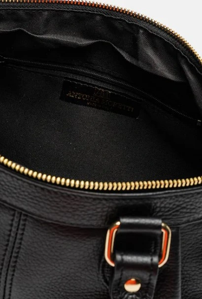 Geanta de umar din piele naturala Antonia Moretti AM1536, Negru, #5, Bagsy