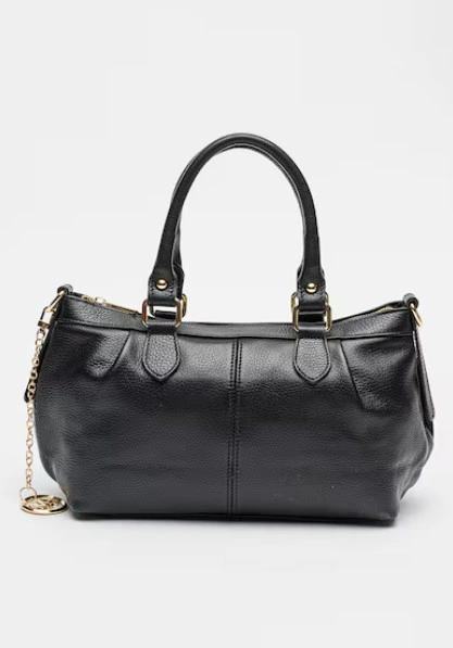 Geanta de umar din piele naturala Antonia Moretti AM1536, Negru, #1, Bagsy