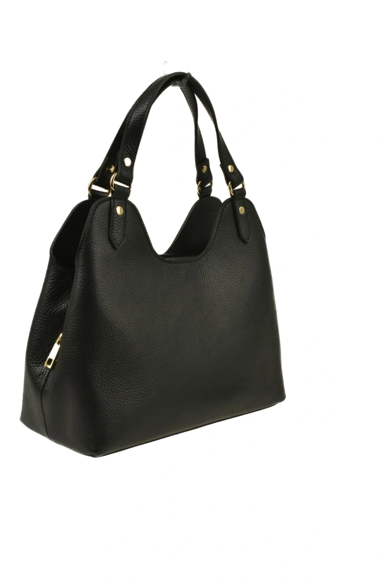 Geanta de umar din piele naturala Antonia Moretti AM1540, Negru, #2, Bagsy