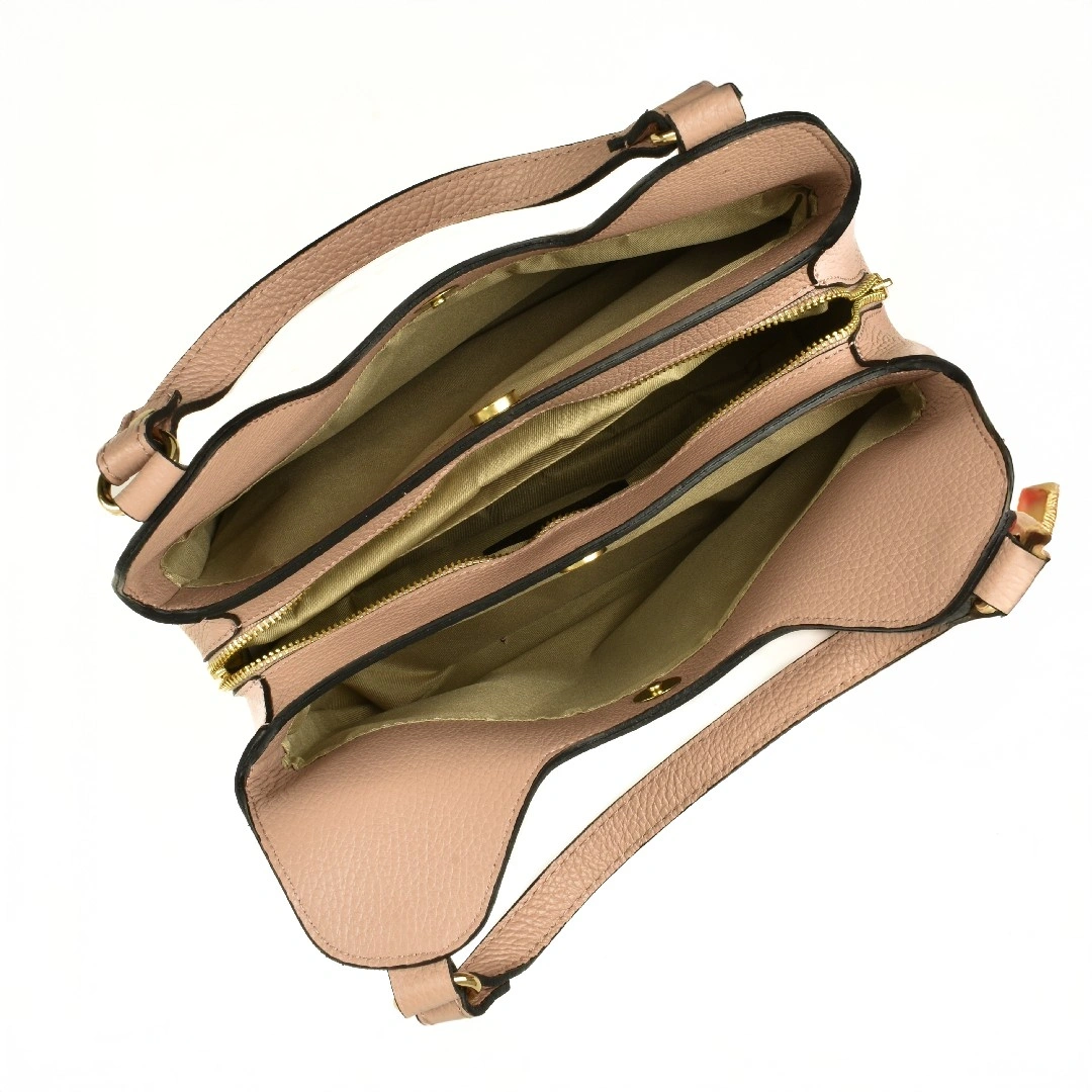 Geanta de umar din piele naturala Antonia Moretti AM1540, Roz prafuit, #3, Bagsy