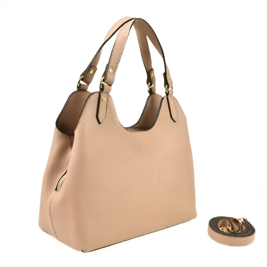 Geanta de umar din piele naturala Antonia Moretti AM1540, Roz prafuit, #2, Bagsy