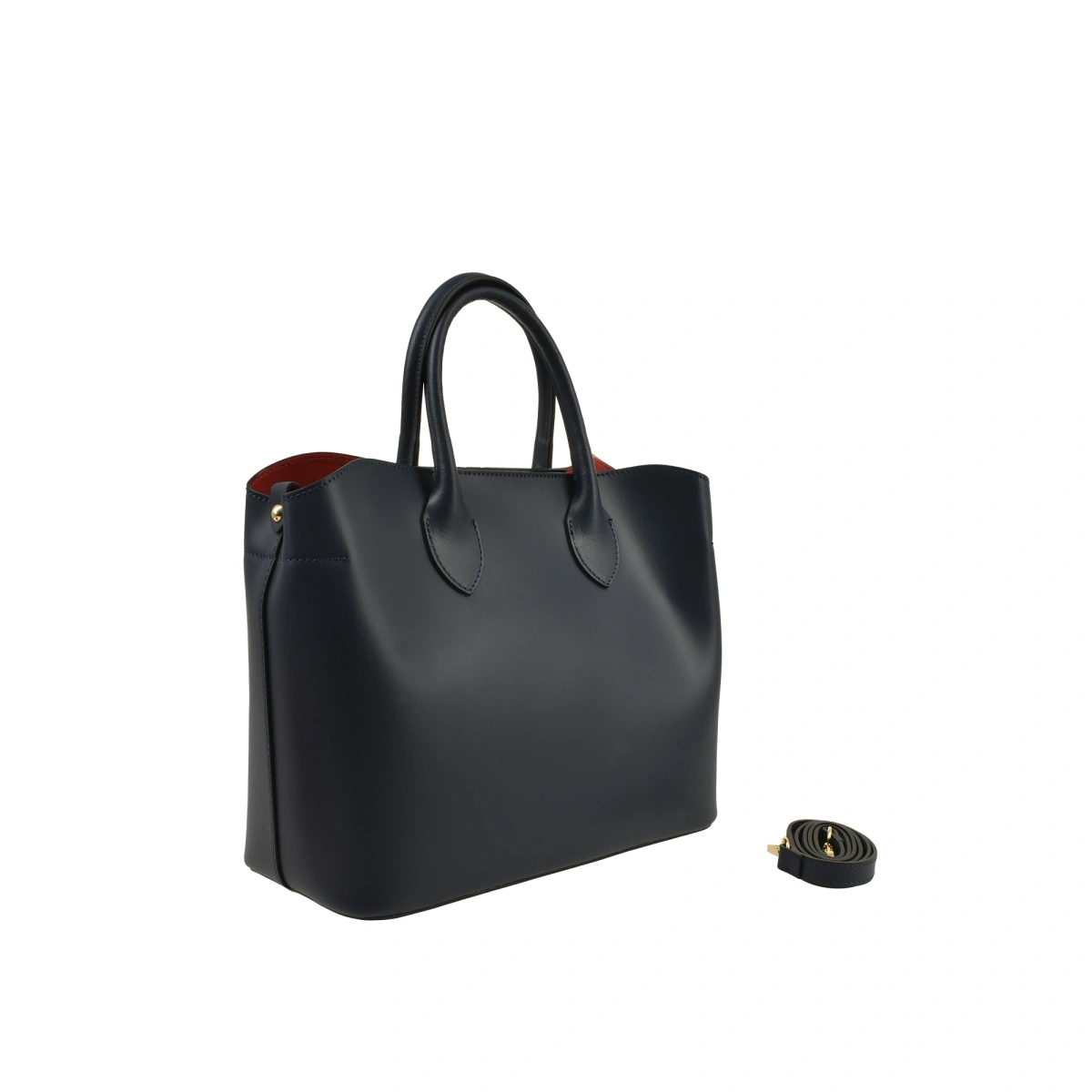 Geanta de umar din piele naturala Antonia Moretti AM1541, Albastru, #2, Bagsy