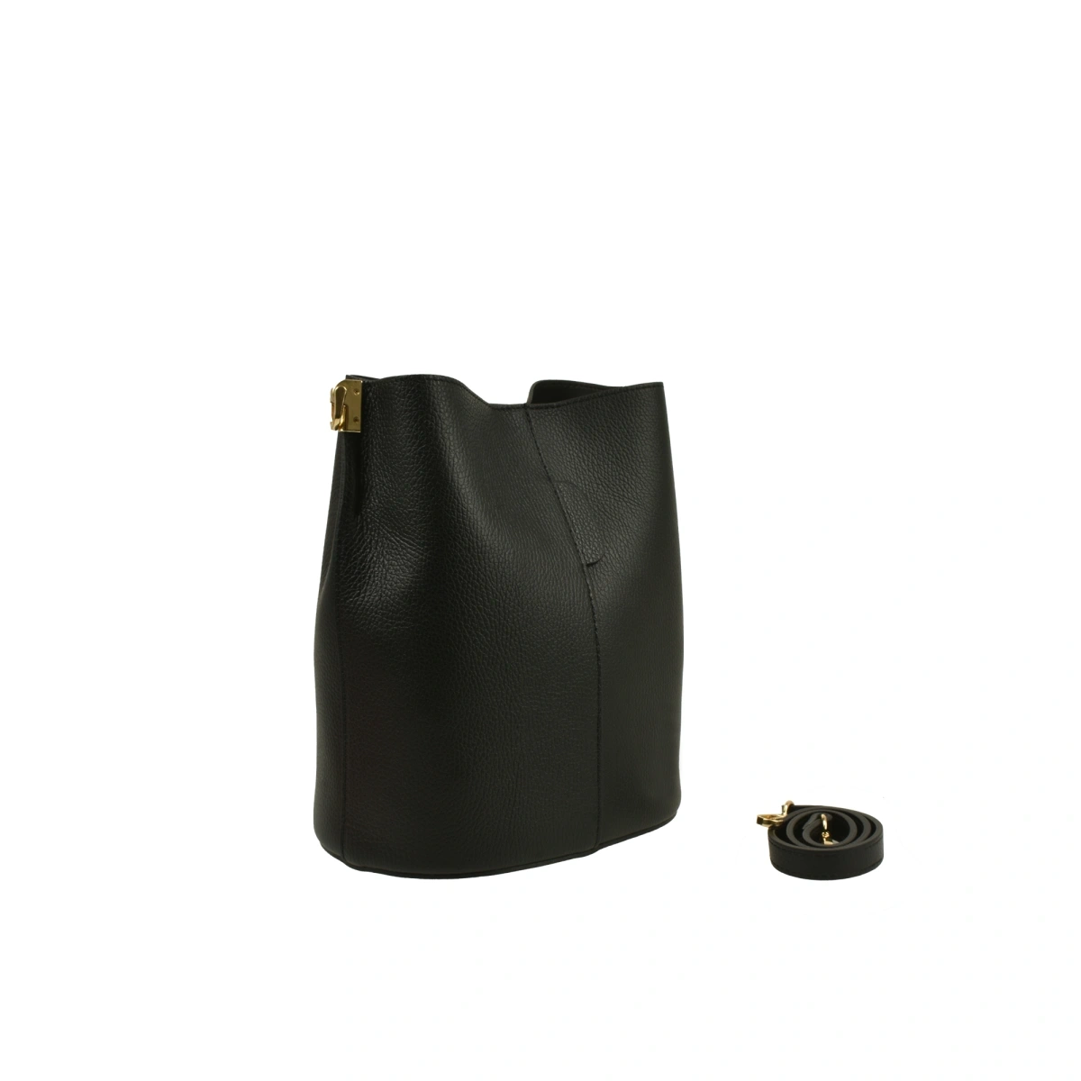 Geanta de umar din piele naturala Antonia Moretti AM1543, Negru, #2, Bagsy