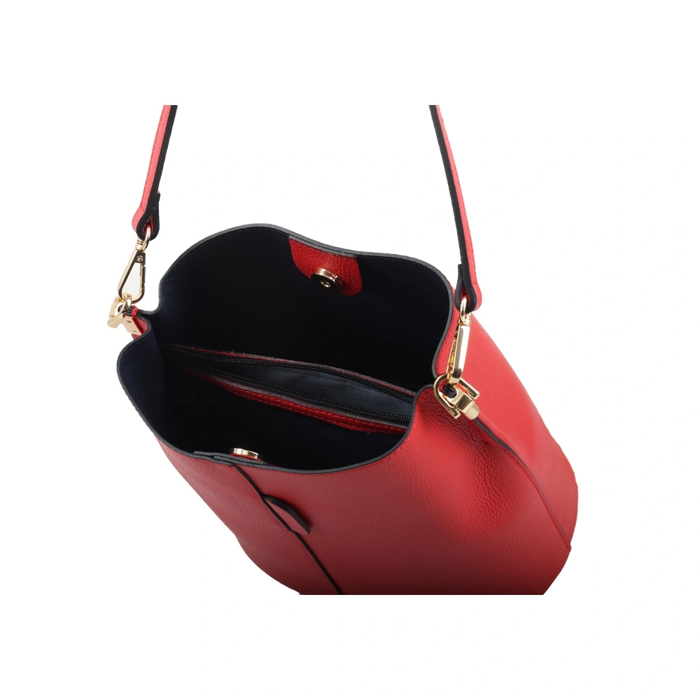 Geanta de umar din piele naturala Antonia Moretti AM1543, Rosu, Nr. 4, Bagsy