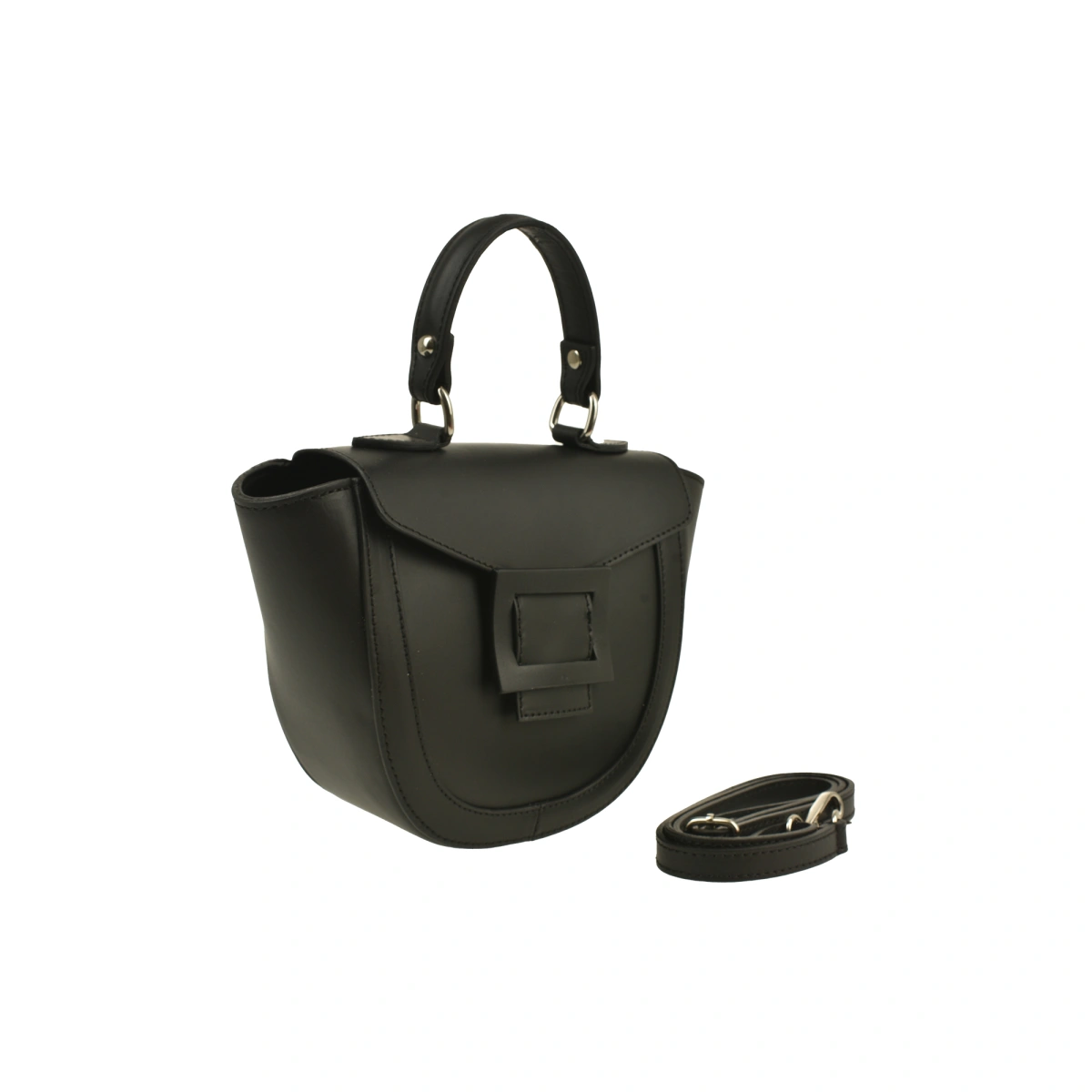 Geanta de mana din piele naturala Antonia Moretti AM1546, Negru, #2, Bagsy