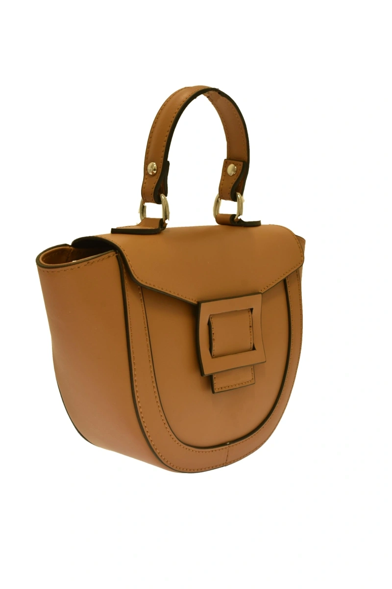 Geanta de mana din piele naturala Antonia Moretti AM1546, Cognac, #2, Bagsy