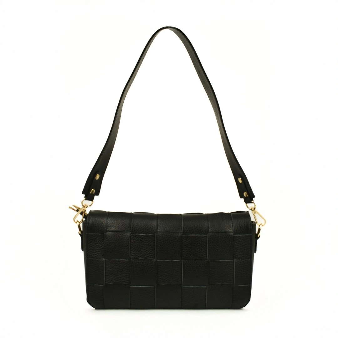 Geanta de umar din piele naturala Antonia Moretti AM1547, Negru, #3, Bagsy