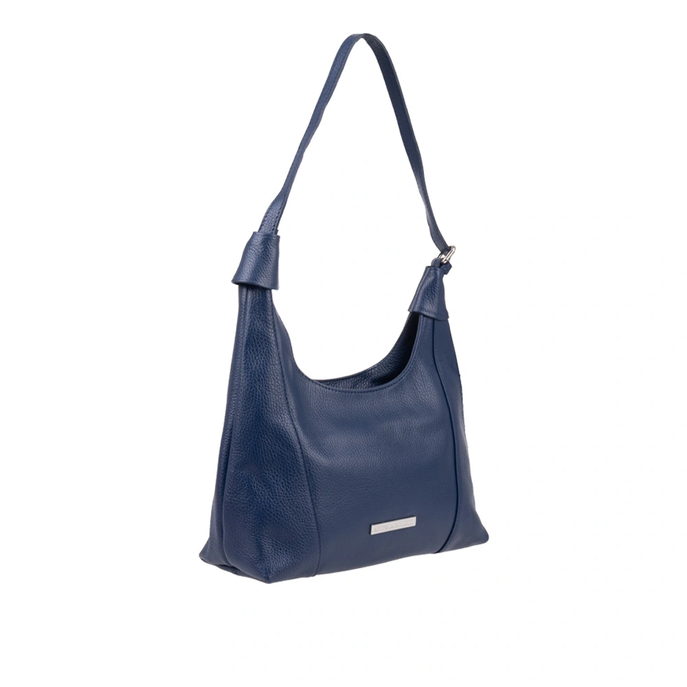 Geanta de umar din piele naturala Antonia Moretti AM1548, Albastru, #3, Bagsy