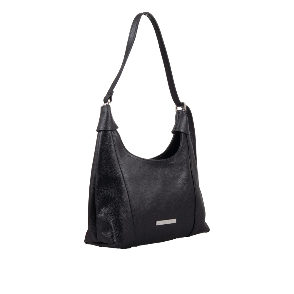 Geanta de umar din piele naturala Antonia Moretti AM1548, Nero, #3, Bagsy