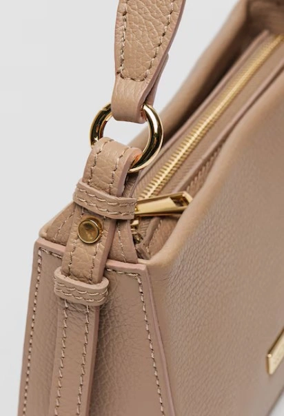 Geanta de umar din piele naturala Chiara Canotti CC1595, Roz prafuit, #3, Bagsy