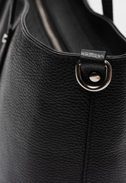 Geanta de umar din piele naturala Antonia Moretti AM1549, Negru, #3, Bagsy