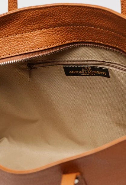 Geanta de umar din piele naturala Antonia Moretti AM1549, Cognac, #3, Bagsy