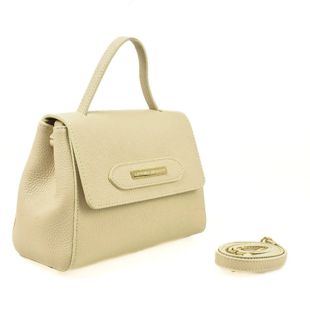 Geanta de umar din piele naturala Antonia Moretti AM1552, Bej, #2, Bagsy