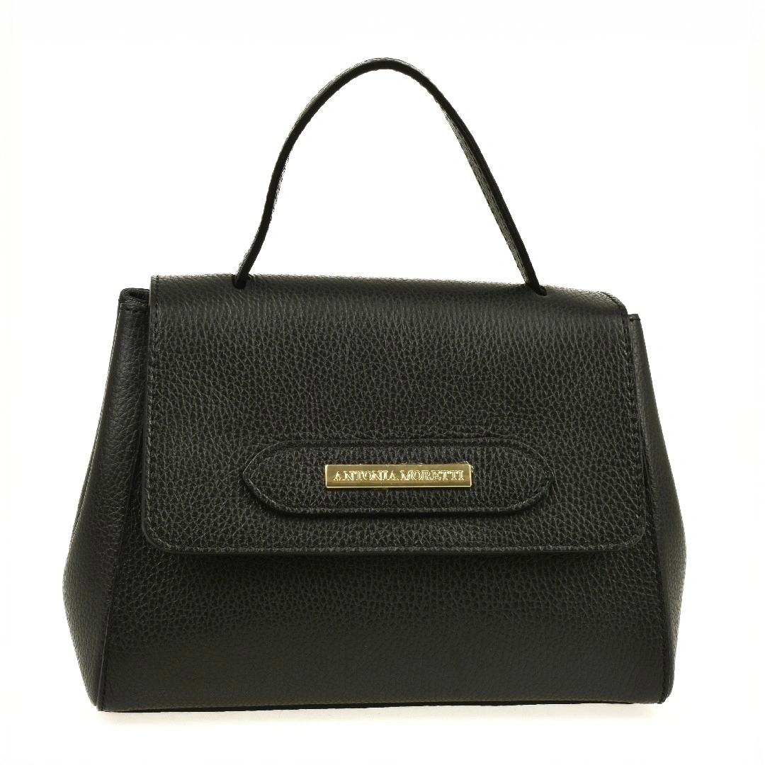 Geanta de umar din piele naturala Antonia Moretti AM1552, Negru, #1, Bagsy