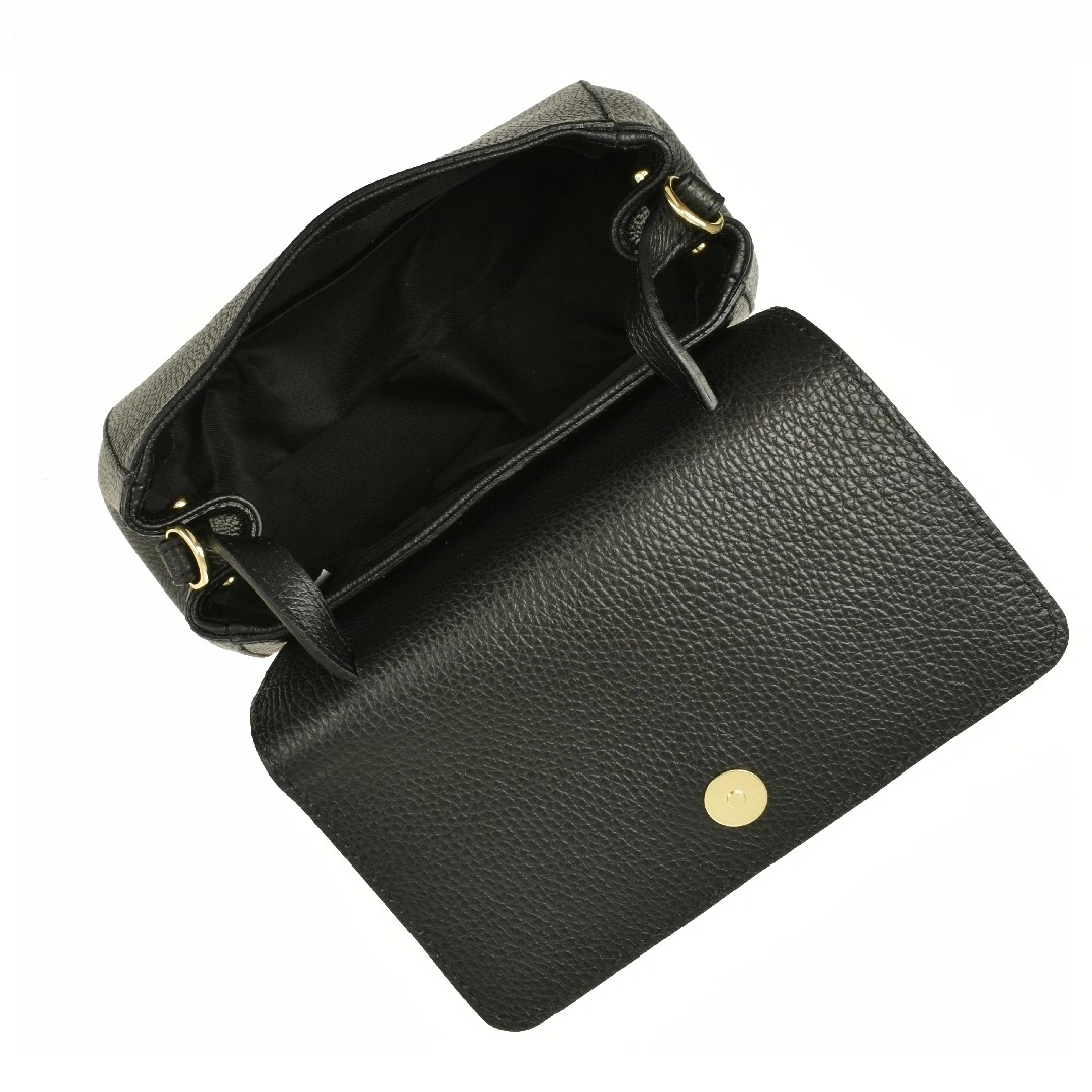 Geanta de umar din piele naturala Antonia Moretti AM1552, Negru, #5, Bagsy