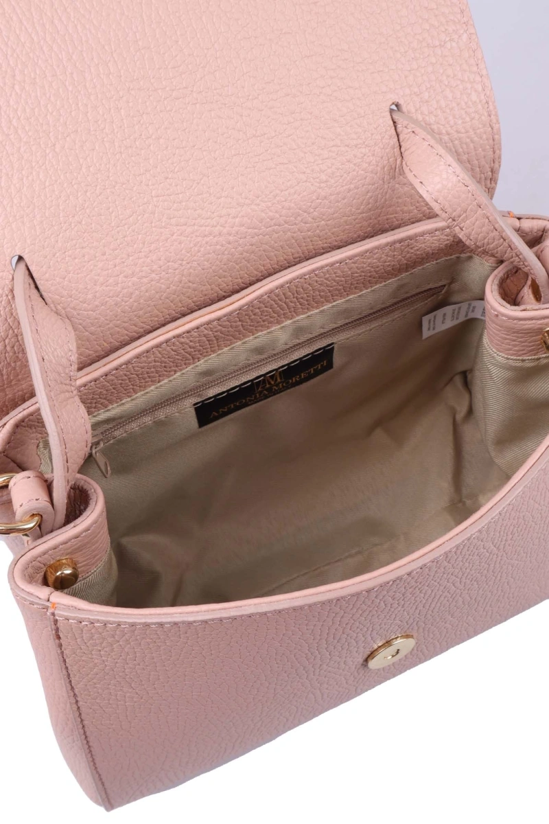 Geanta de umar din piele naturala Antonia Moretti AM1552, Roz prafuit, #5, Bagsy