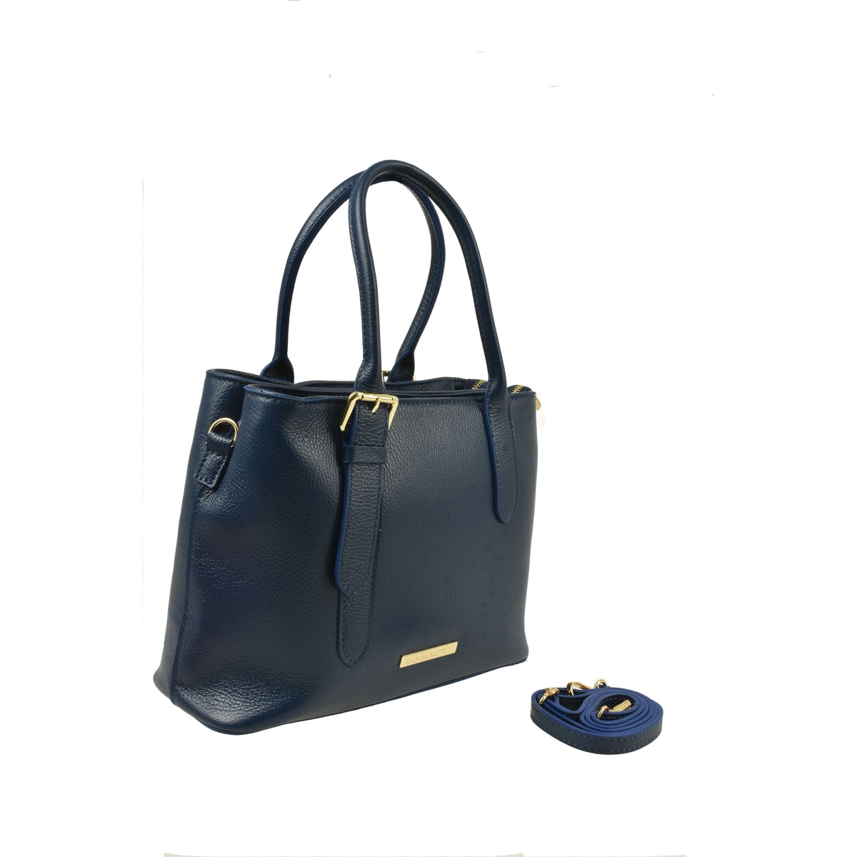 Geanta de mana din piele naturala Chiara Canotti CC1598, Albastru, #3, Bagsy