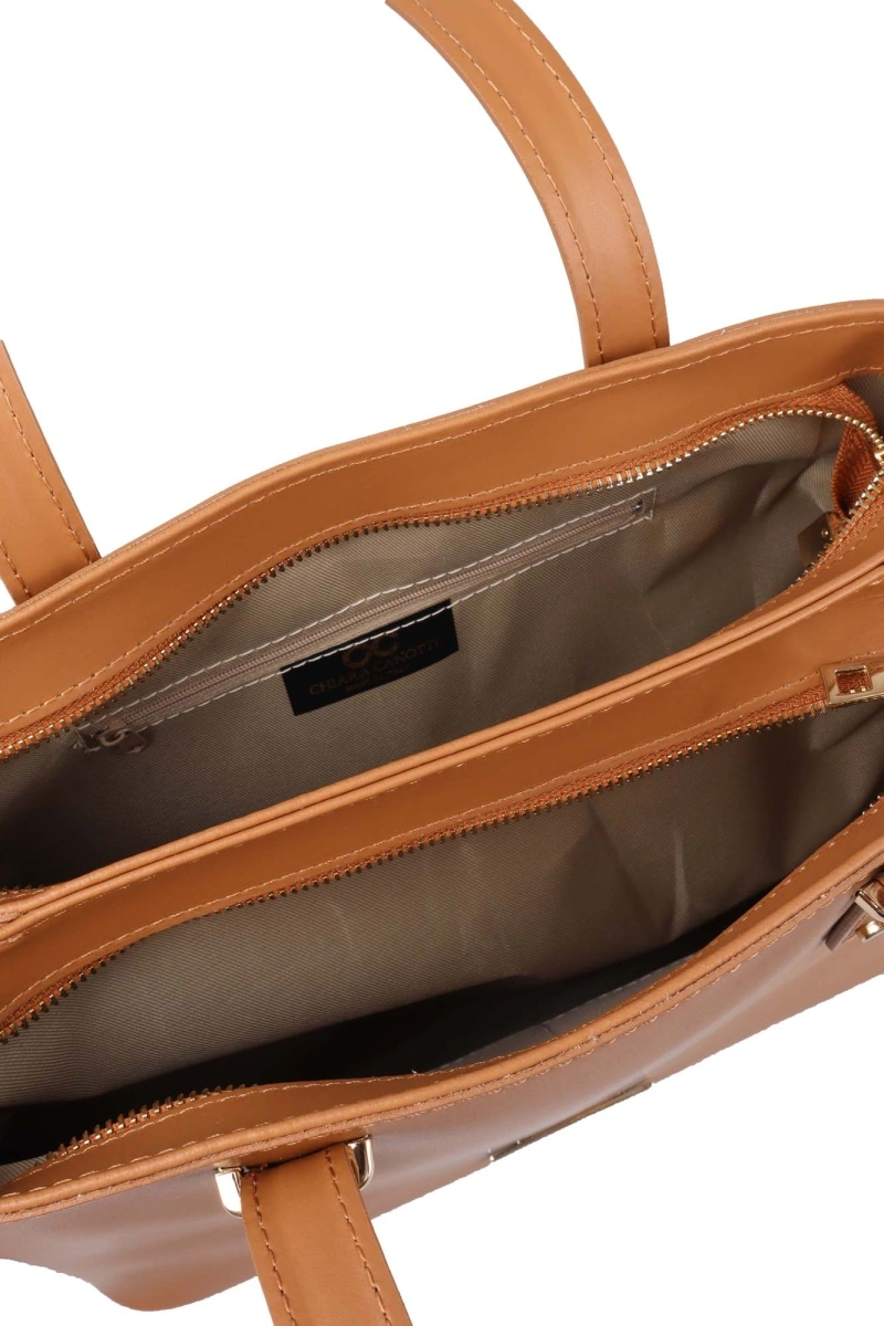 Geanta de umar din piele naturala Chiara Canotti CC1599, Cognac, #4, Bagsy