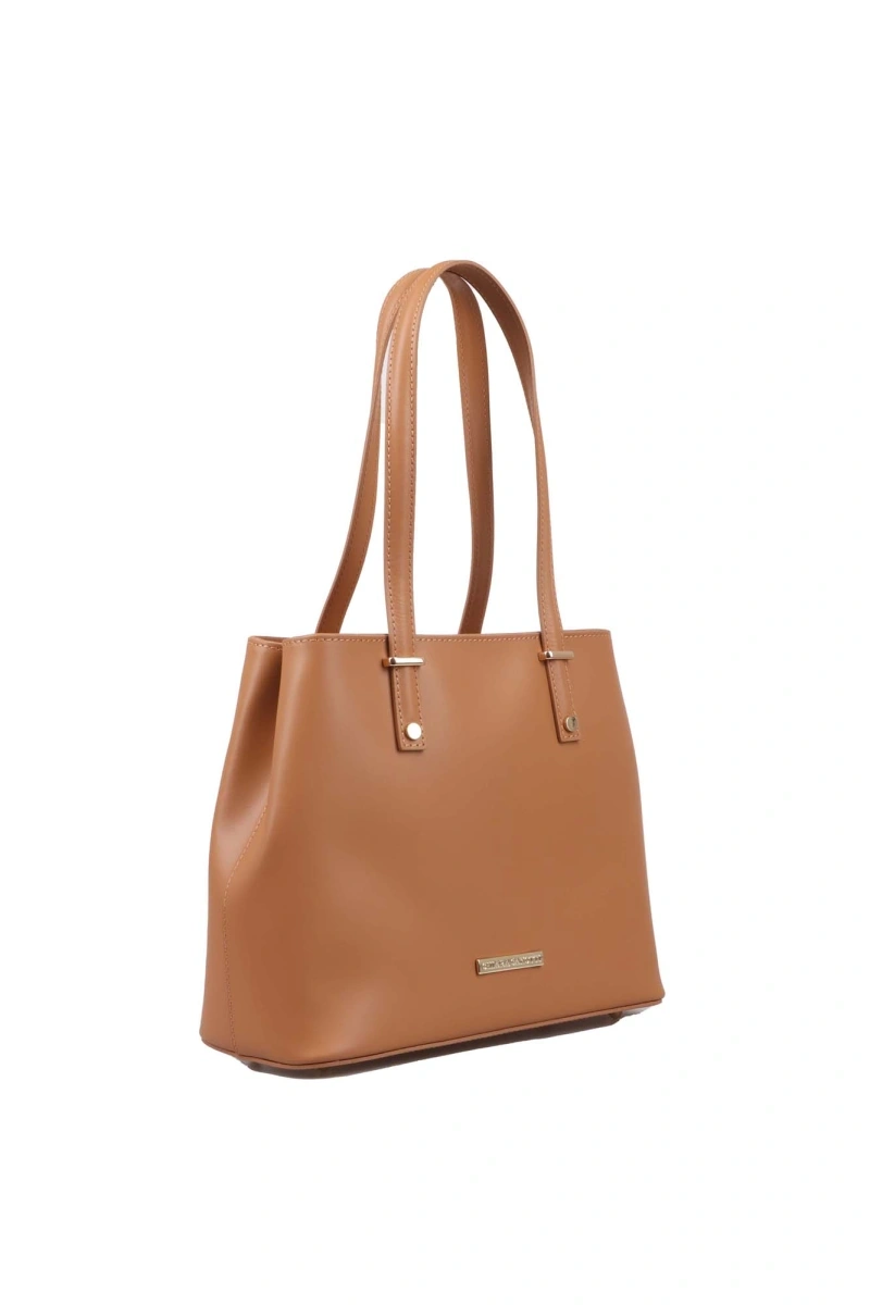 Geanta de umar din piele naturala Chiara Canotti CC1599, Cognac, #2, Bagsy