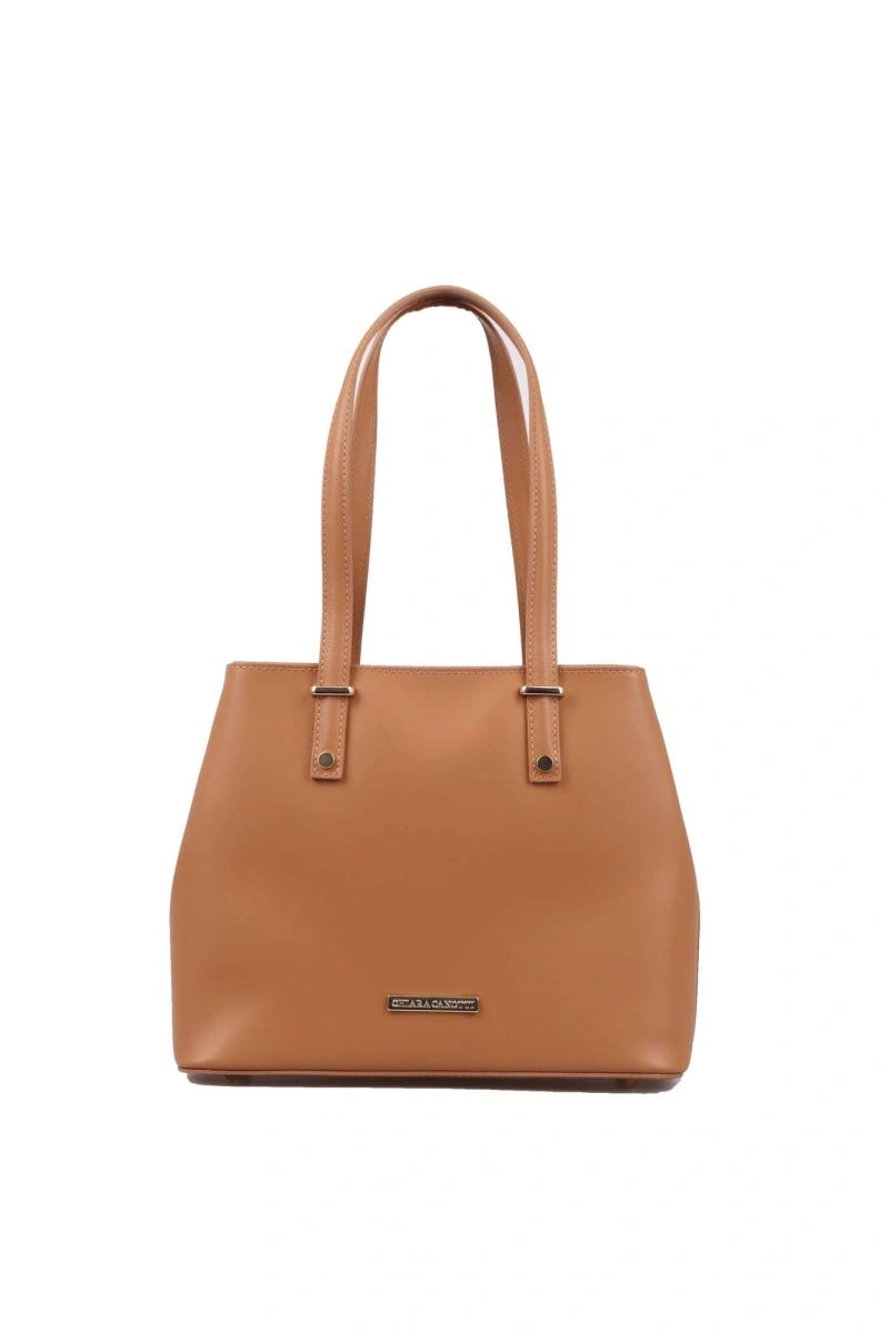 Geanta de umar din piele naturala Chiara Canotti CC1599, Cognac, #1, Bagsy