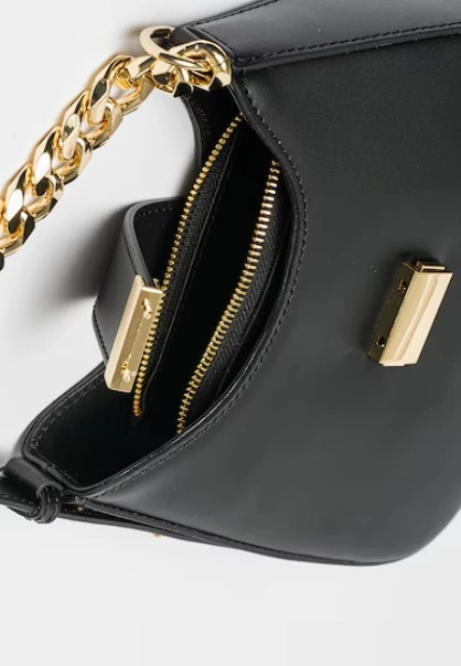 Geanta de umar din piele naturala Antonia Moretti AM1557, Negru, #3, Bagsy