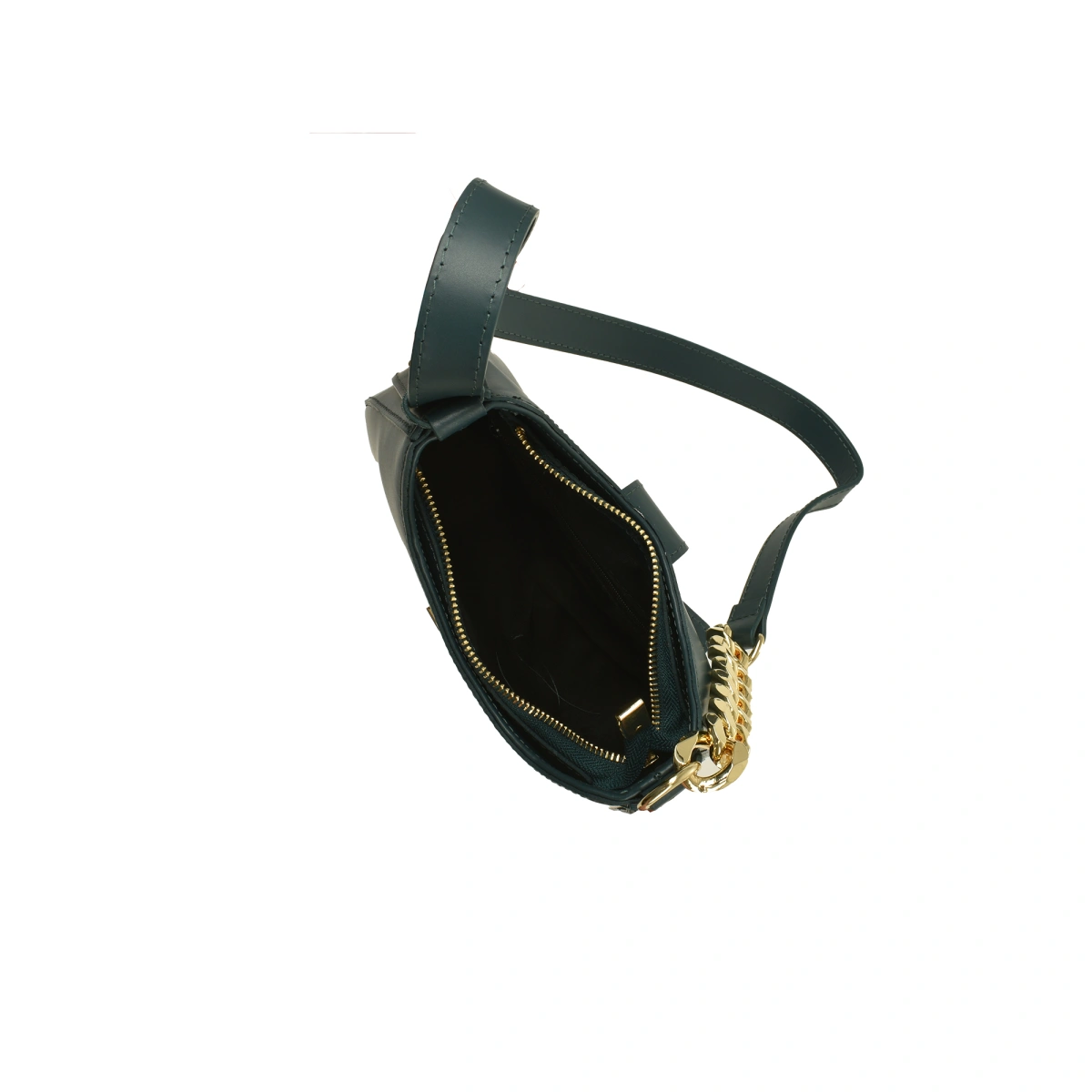 Geanta de umar din piele naturala Antonia Moretti AM1557, Verde, #4, Bagsy