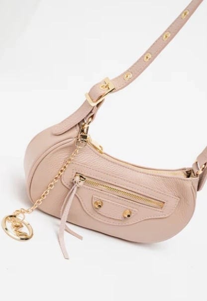 Geanta de umar din piele naturala Antonia Moretti AM1558, Roz prafuit, Nr. 3, Bagsy