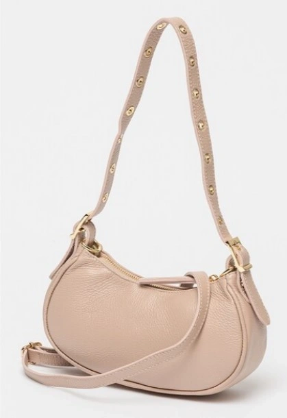 Geanta de umar din piele naturala Chiara Canotti CC1600, Roz prafuit, #2, Bagsy