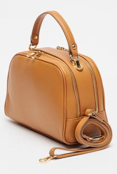 Geanta de umar din piele naturala Antonia Moretti AM1562, Cognac, #2, Bagsy