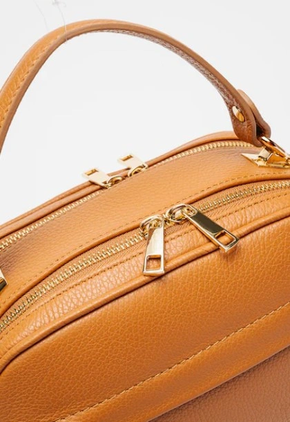 Geanta de umar din piele naturala Antonia Moretti AM1562, Cognac, #3, Bagsy