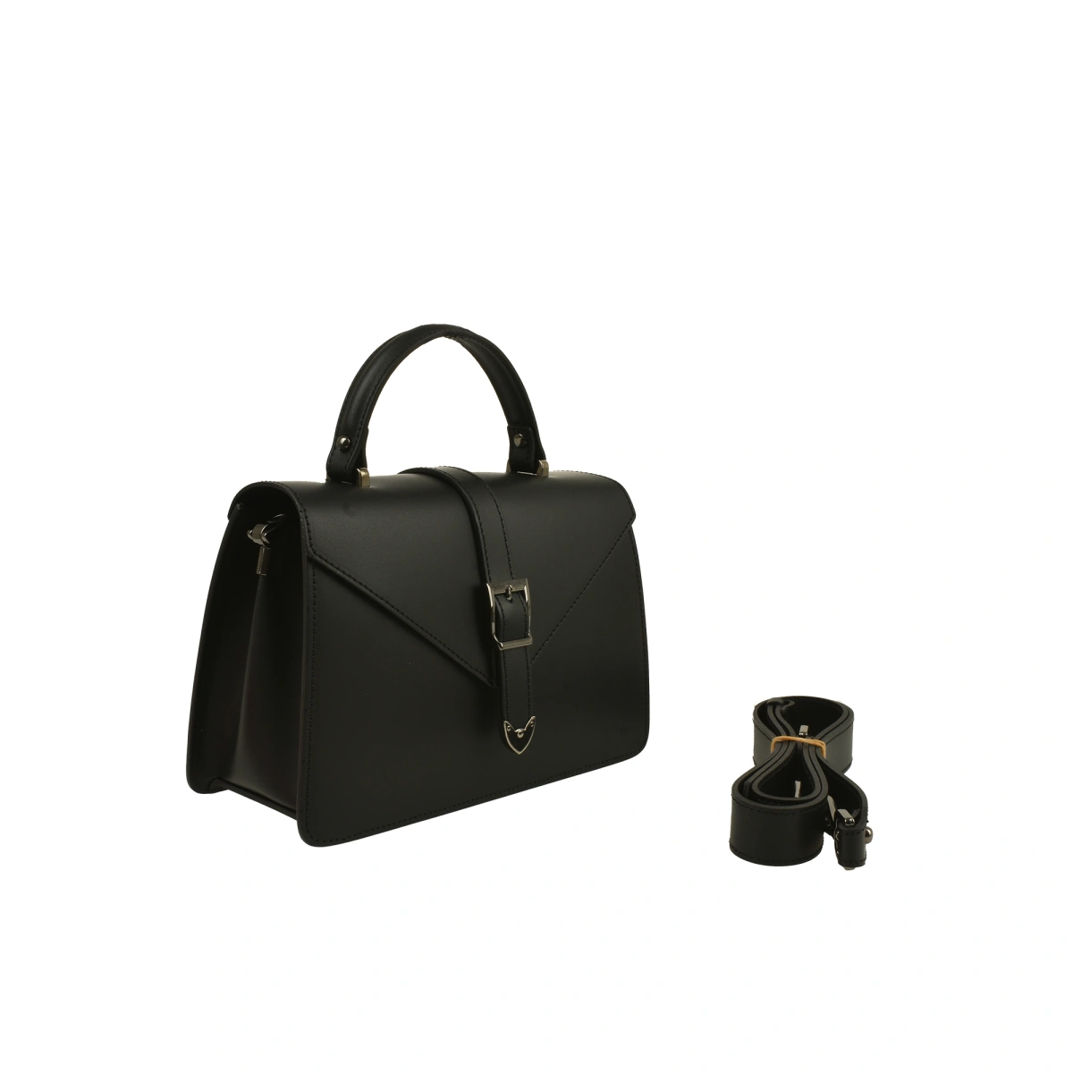 Geanta de umar din piele naturala Antonia Moretti AM1564, Negru, #3, Bagsy