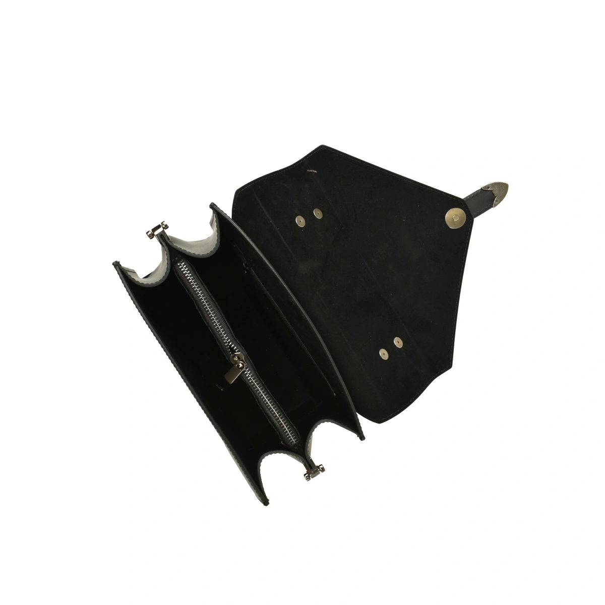 Geanta de umar din piele naturala Antonia Moretti AM1564, Negru, #4, Bagsy