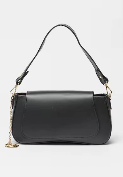 Geanta de umar din piele naturala Antonia Moretti AM1565, Negru, #1, Bagsy