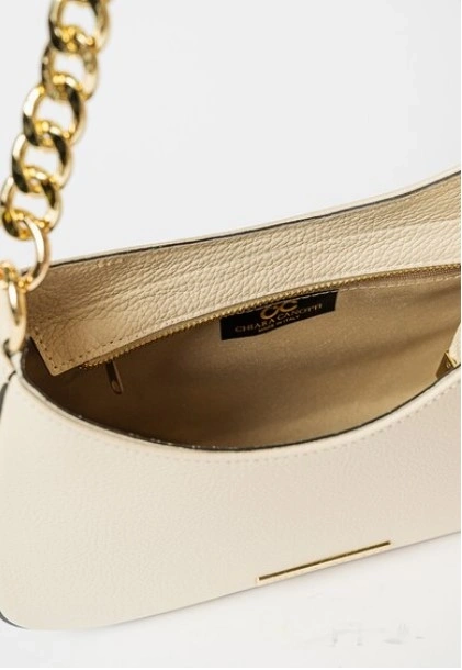 Geanta de umar din piele naturala Chiara Canotti CC1601, Beige, #3, Bagsy