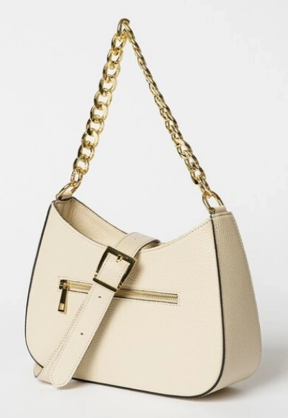 Geanta de umar din piele naturala Chiara Canotti CC1601, Beige, #2, Bagsy