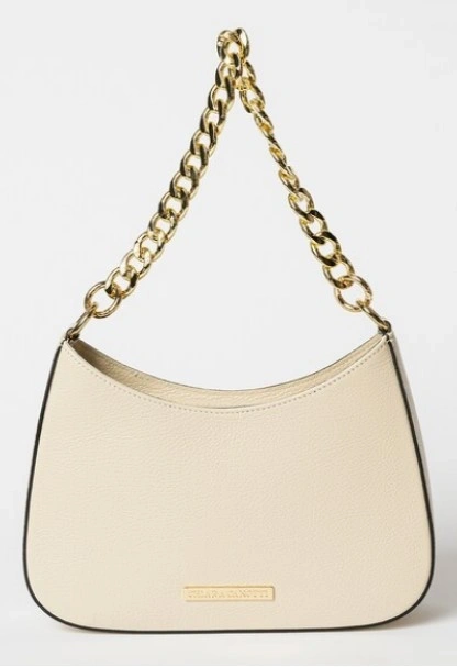 Geanta de umar din piele naturala Chiara Canotti CC1601, Beige, #1, Bagsy