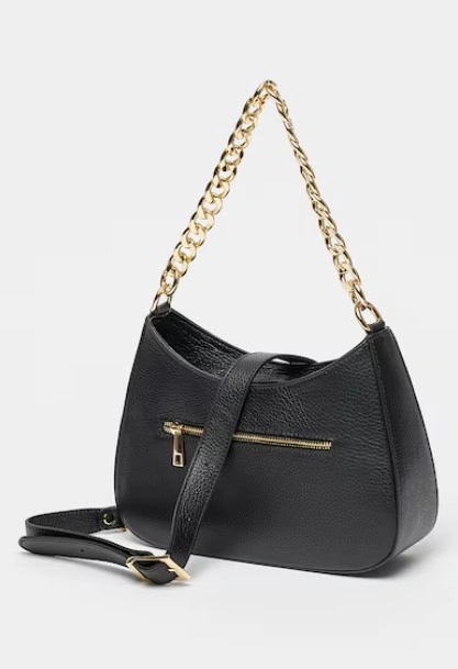 Geanta de umar din piele naturala Chiara Canotti CC1601, Negru, #2, Bagsy