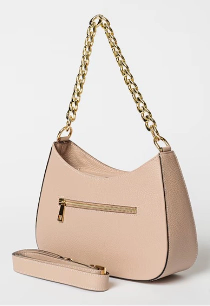 Geanta de umar din piele naturala Chiara Canotti CC1601, Roz prafuit, #2, Bagsy