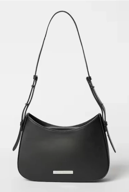 Geanta de umar din piele naturala Antonia Moretti AM1566, Negru, #1, Bagsy