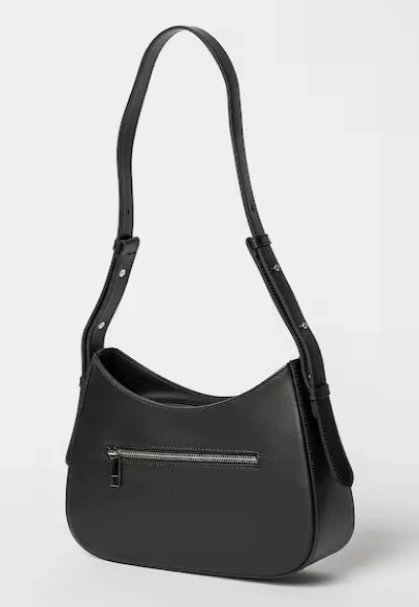 Geanta de umar din piele naturala Antonia Moretti AM1566, Negru, #2, Bagsy