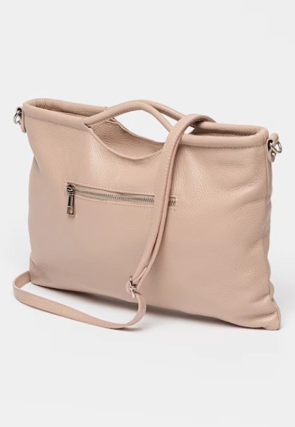 Geanta de mana din piele naturala Chiara Canotti CC1605, Roz prafuit, #2, Bagsy