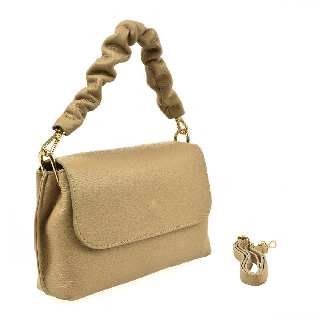 Geanta de umar din piele naturala Chiara Canotti CC1606, Grej, #2, Bagsy