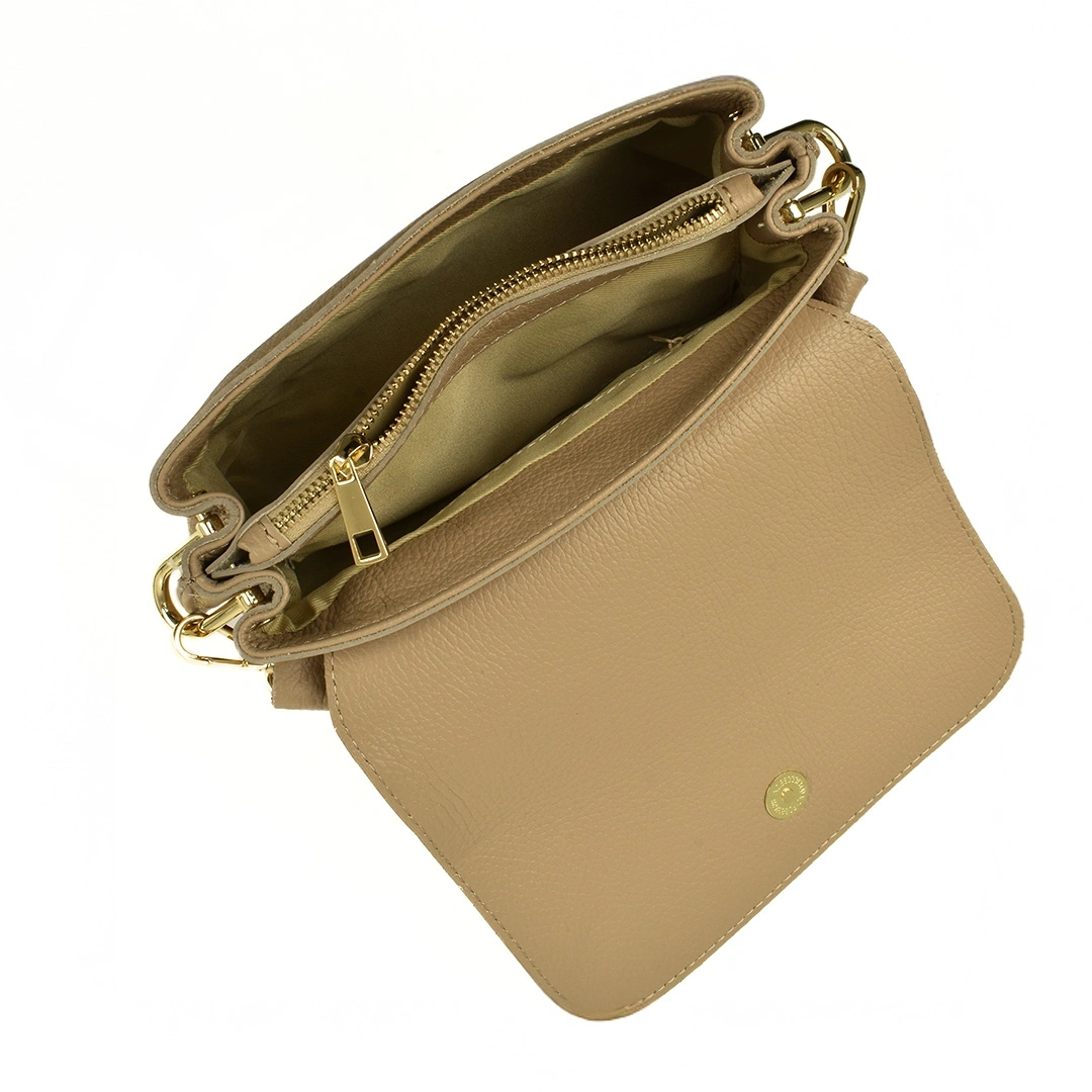 Geanta de umar din piele naturala Chiara Canotti CC1606, Grej, #4, Bagsy