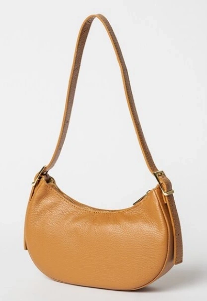 Geanta de umar din piele naturala Chiara Canotti CC1608, Cognac, Nr. 2, Bagsy