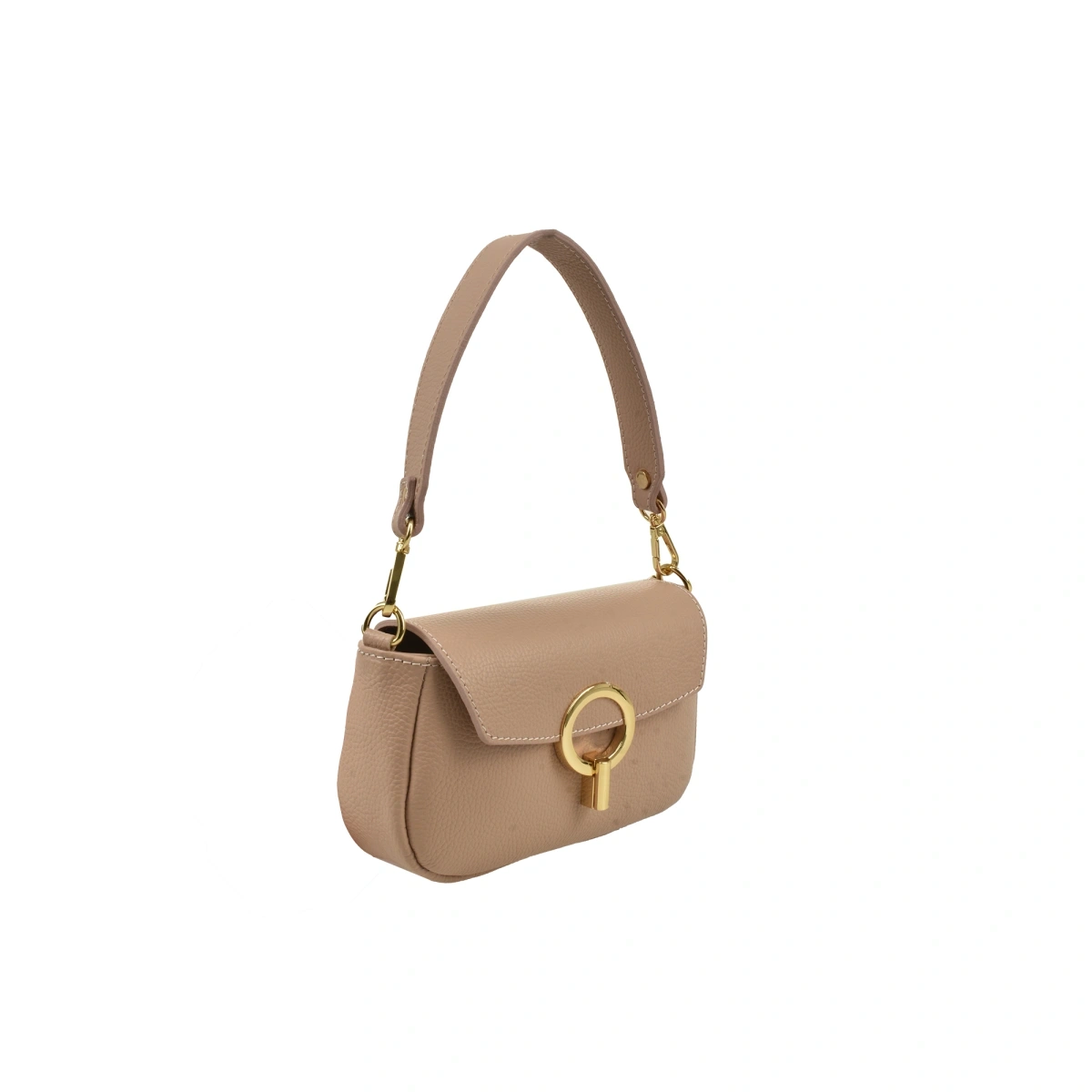 Geanta de umar din piele naturala Chiara Canotti CC1609, Roz prafuit, #2, Bagsy