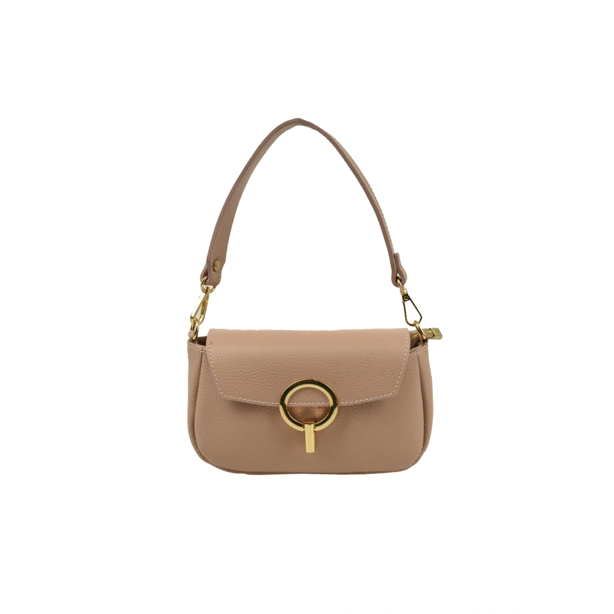 Geanta de umar din piele naturala Chiara Canotti CC1609, Roz prafuit, #1, Bagsy